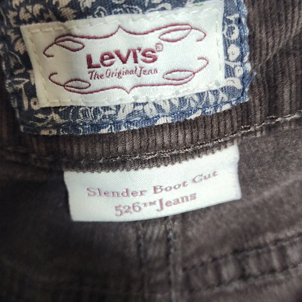 Levi’s‎ 526 Womens Brown Corduroy Slender Boot Cut Jeans Size 16